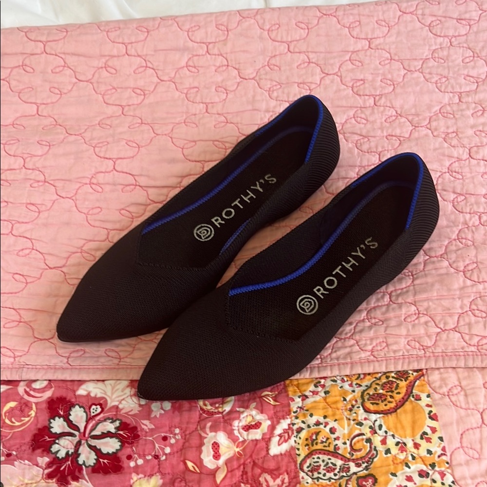 Rothy's Black Pointed Toe Flats